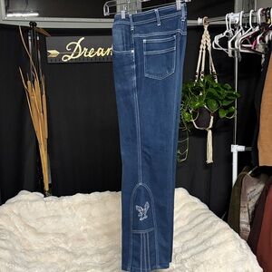 Vintage Sheplers Blue Embroidered Women's Jeans🦅